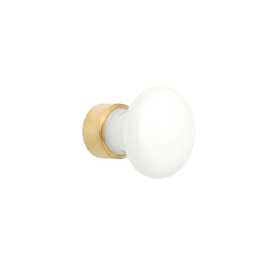 Bouton de meuble Danaé Porcelaine Base or