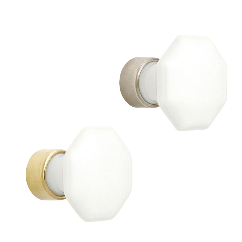 Bouton de meuble Dasha Porcelaine Blanc