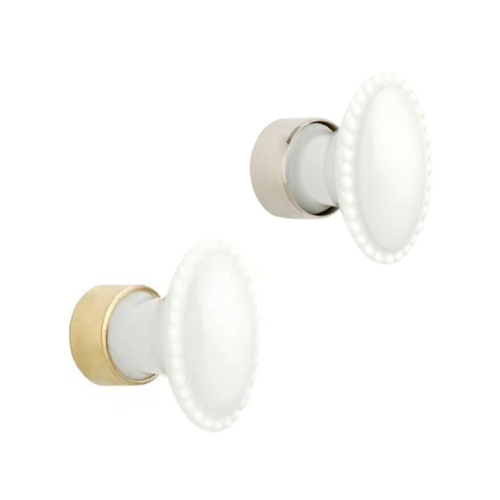 Bouton de meuble Perlé Porcelaine Blanc Bouton de meuble Perlé Porcelaine Blanc