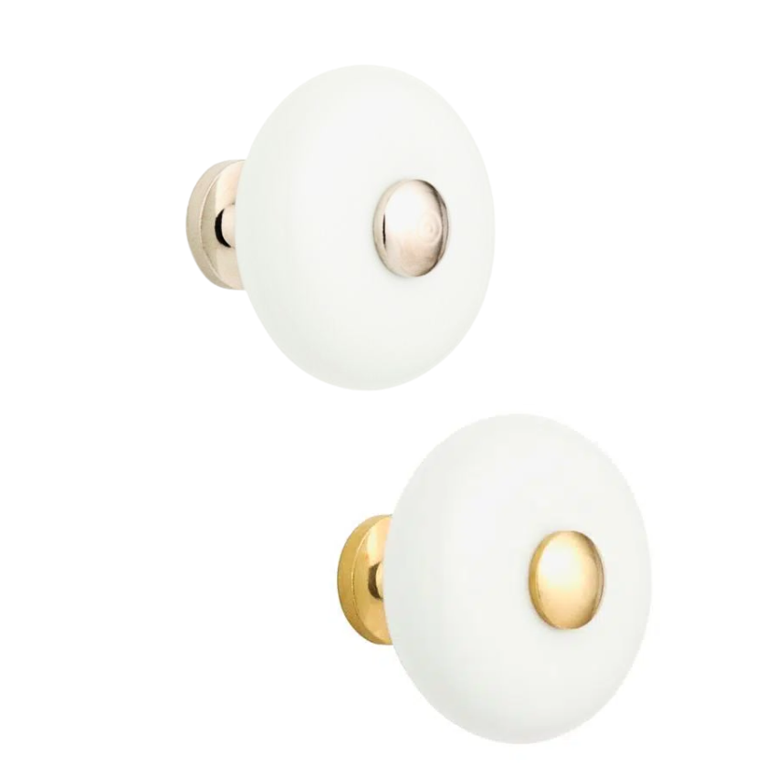 Bazil Porcelaine White Furniture Knob