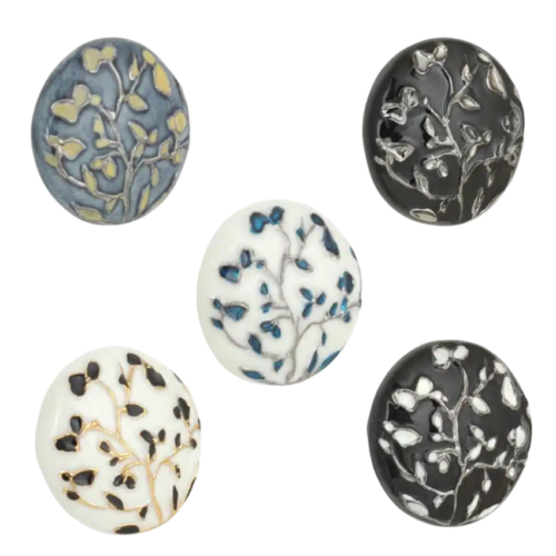 Bouton de meuble Claudine Porcelaine Motif fleurs Bouton de meuble Claudine Porcelaine Motif fleurs