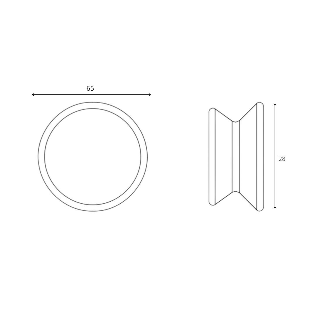 Bouton de meuble Billy Noyer Laqué