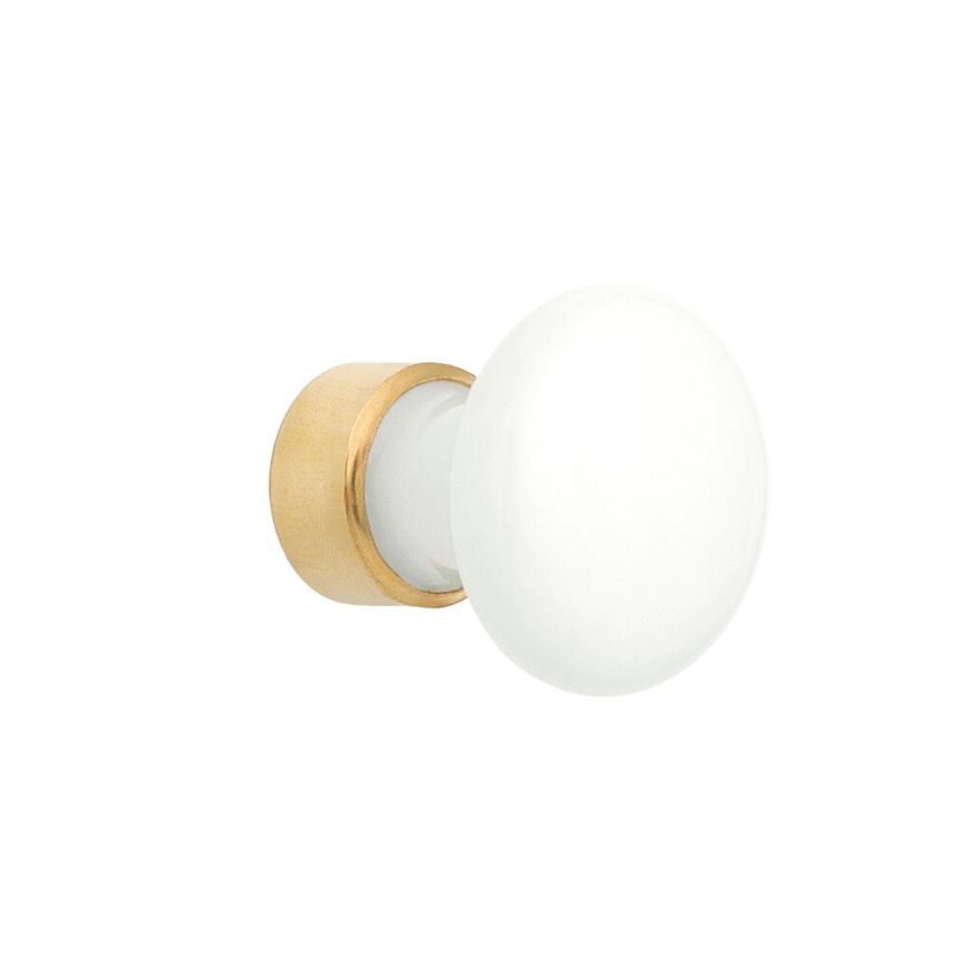 Bouton de meuble Danaé Porcelaine Base or