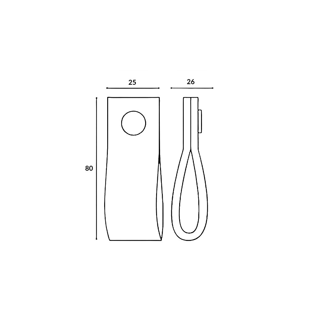 Bouton de meuble Darwin Boucle en cuir