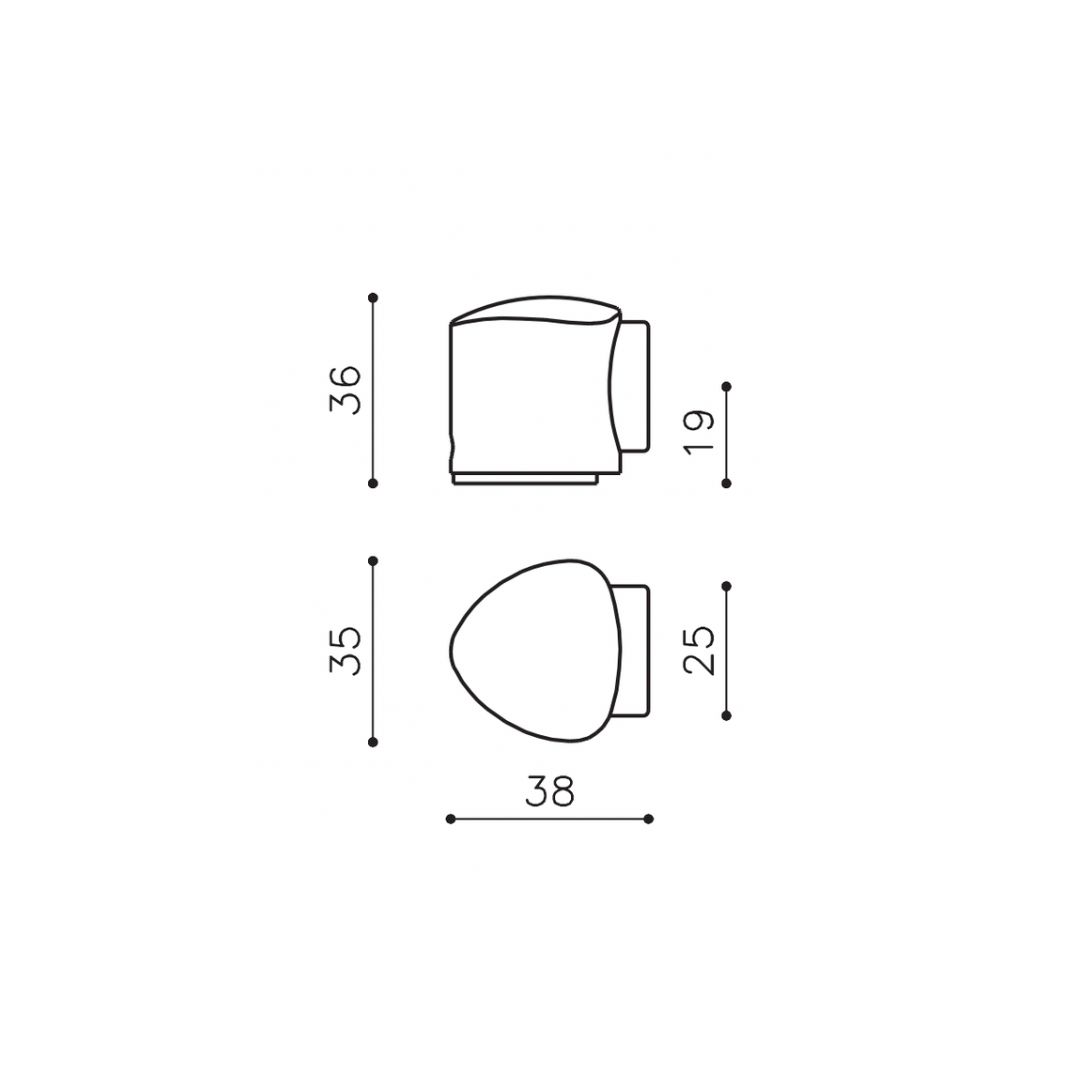 Butée de porte Dulce 36 mm Laiton