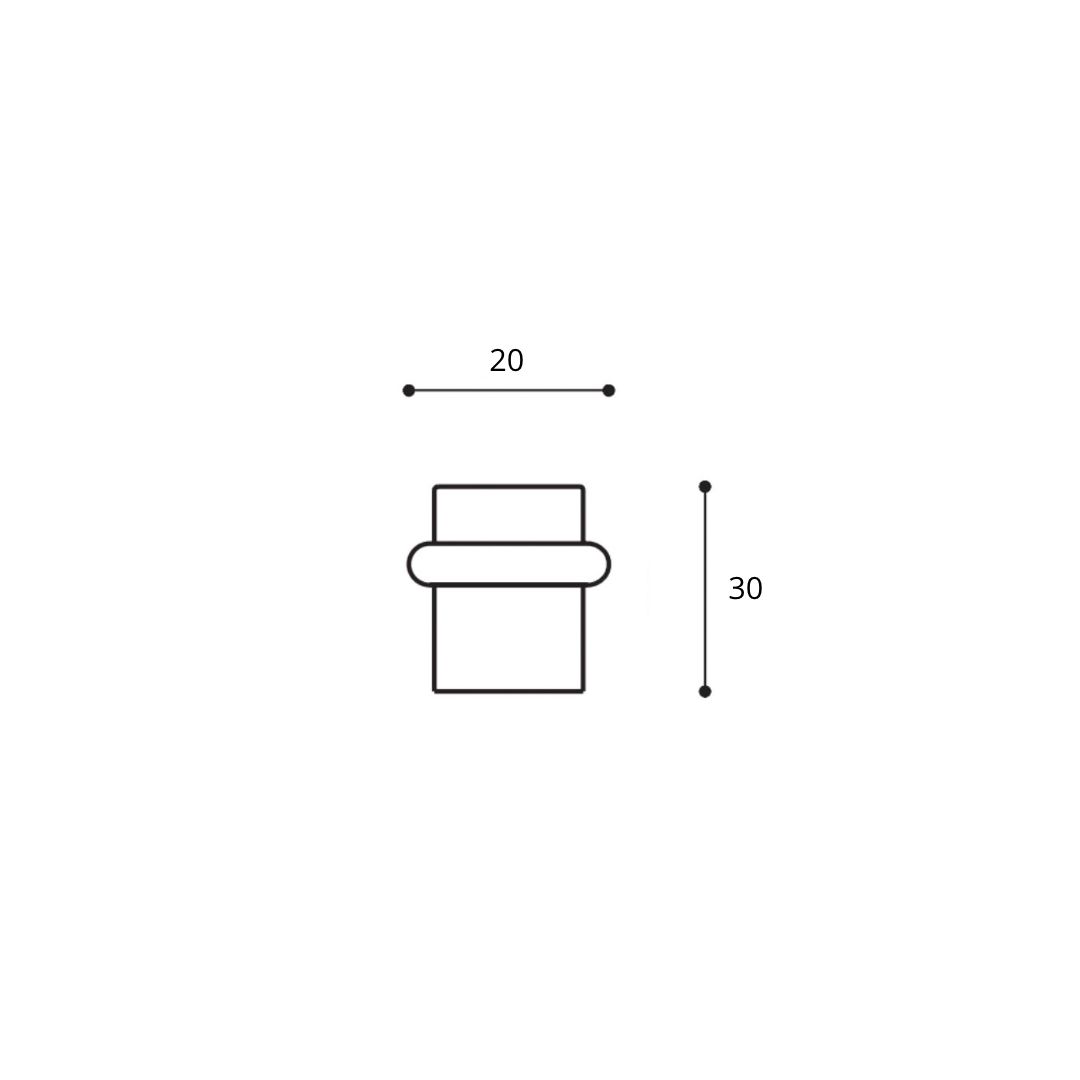 Butée de porte Fer Noir 30 mm Butoir de sol