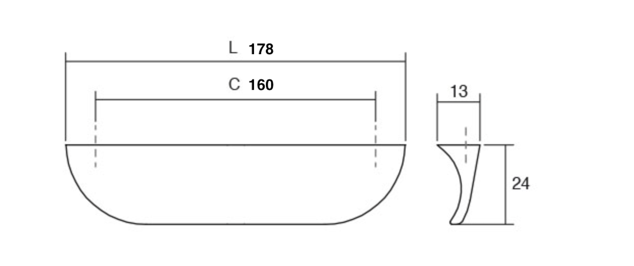 Poignée de meuble Baldwin GM