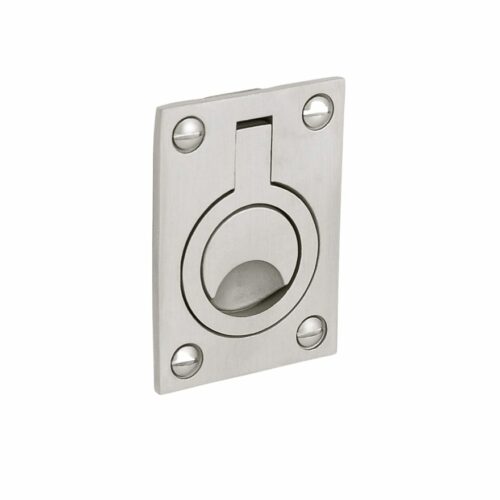 Poignée de trappe encastrée à anneau Inox mat