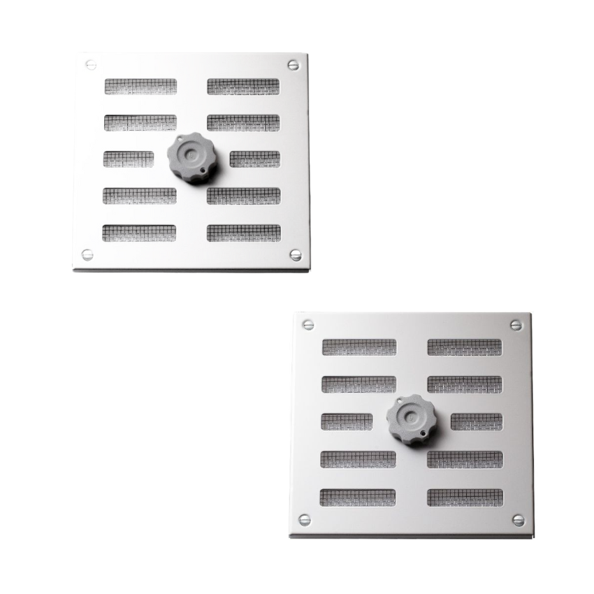 Grille d'aération Carré Fermoir 150 × 150 mm