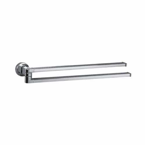 Porte-serviette Double Pivotant Emmet Chrome Brillant
