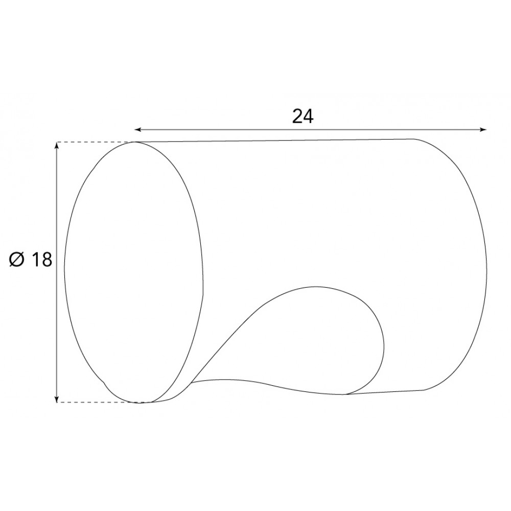 Bouton de meuble Addy Encoche en Fer patiné