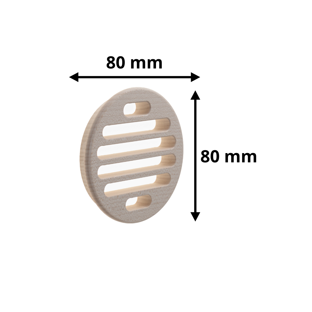 Grille d'aération ronde Scandi Bois