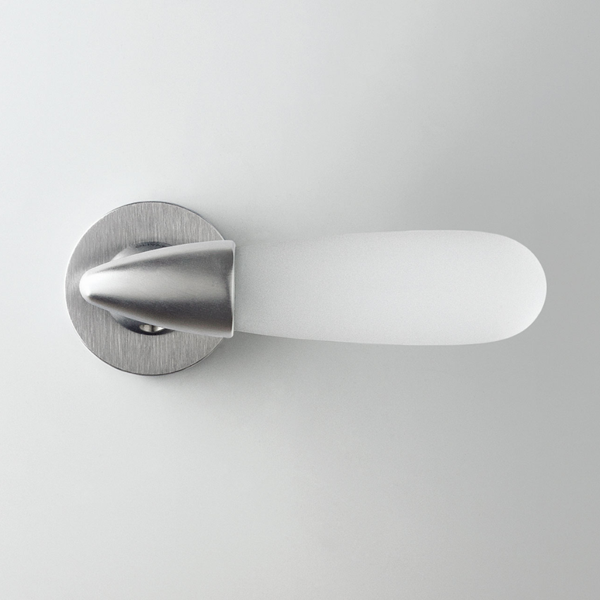 Paire de Poignées de Portes Aurore Laiton et Verre