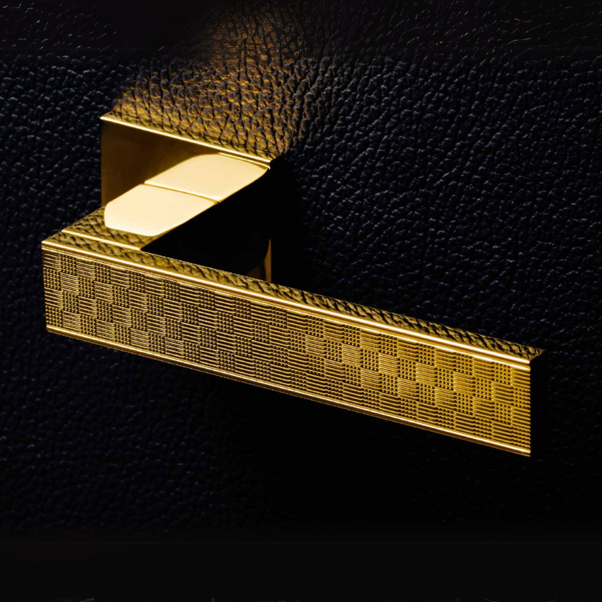 Paire de Poignées de Portes Damier