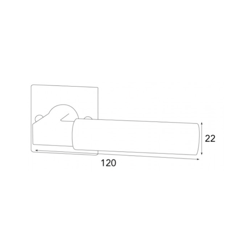Paire de poignées de portes Kris Fer Patiné