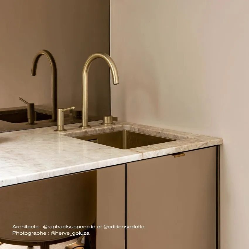 Poignée de tranche Claire en Laiton