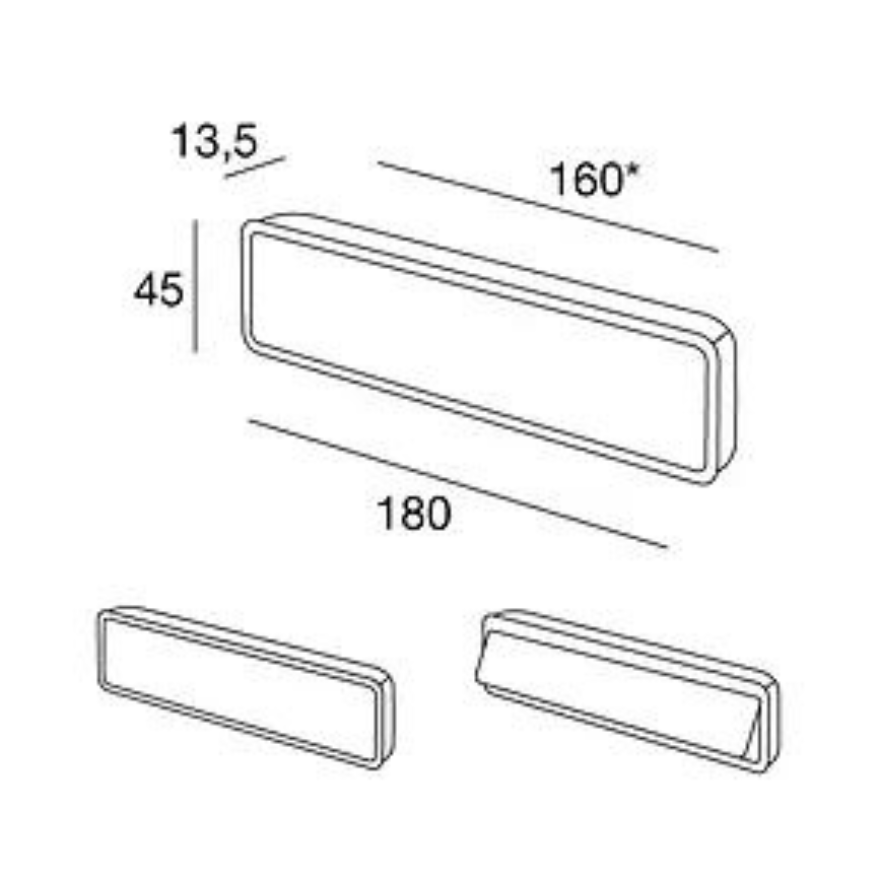 Poignée encastrée basculante fine Harry Nickel mat