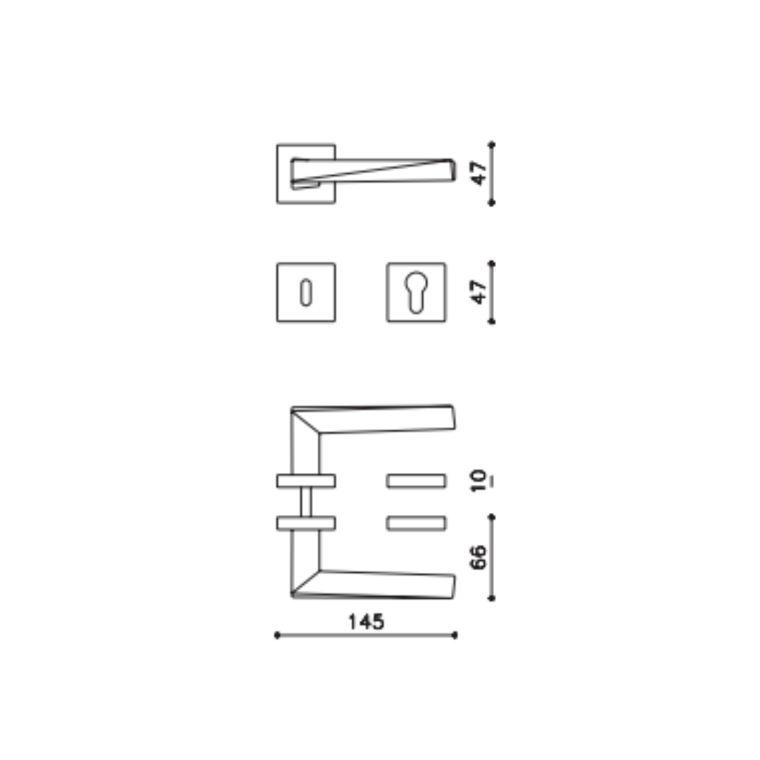 Paire de Poignées de Portes C. Bellini
