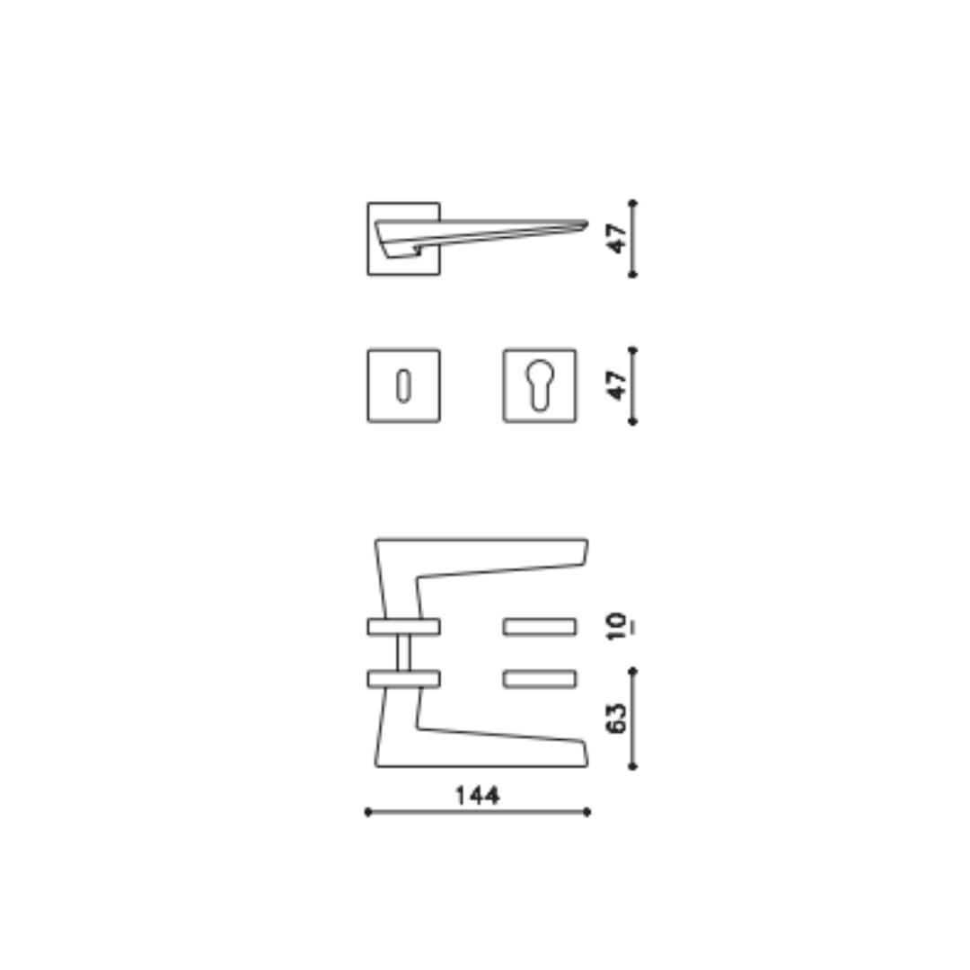 Paire de Poignées de Portes Denver