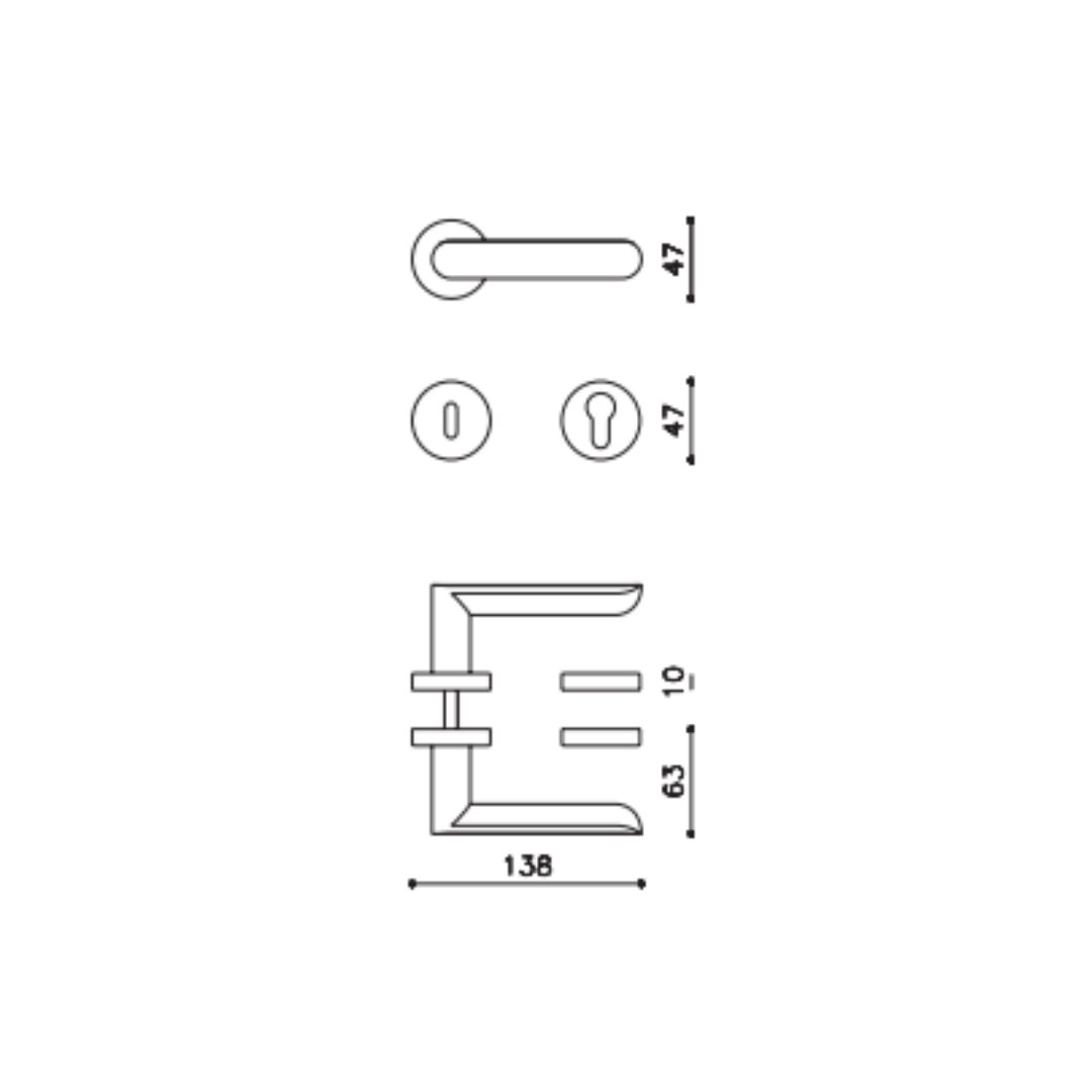 Paire de Poignées de Portes R. Sapper