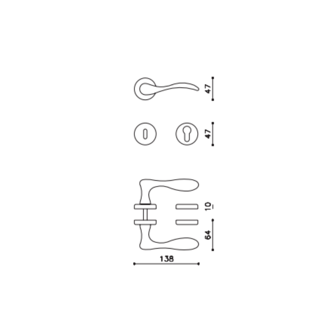 Paire de Poignées de Portes Siene