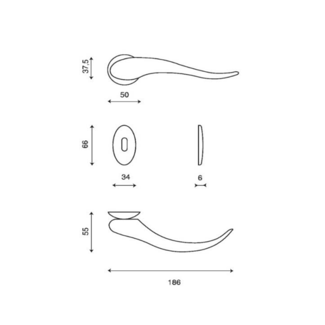 Paire de Poignées de Portes Starck