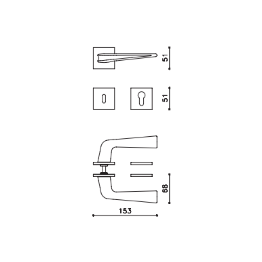 Paire de Poignées de Portes Z. Hadid