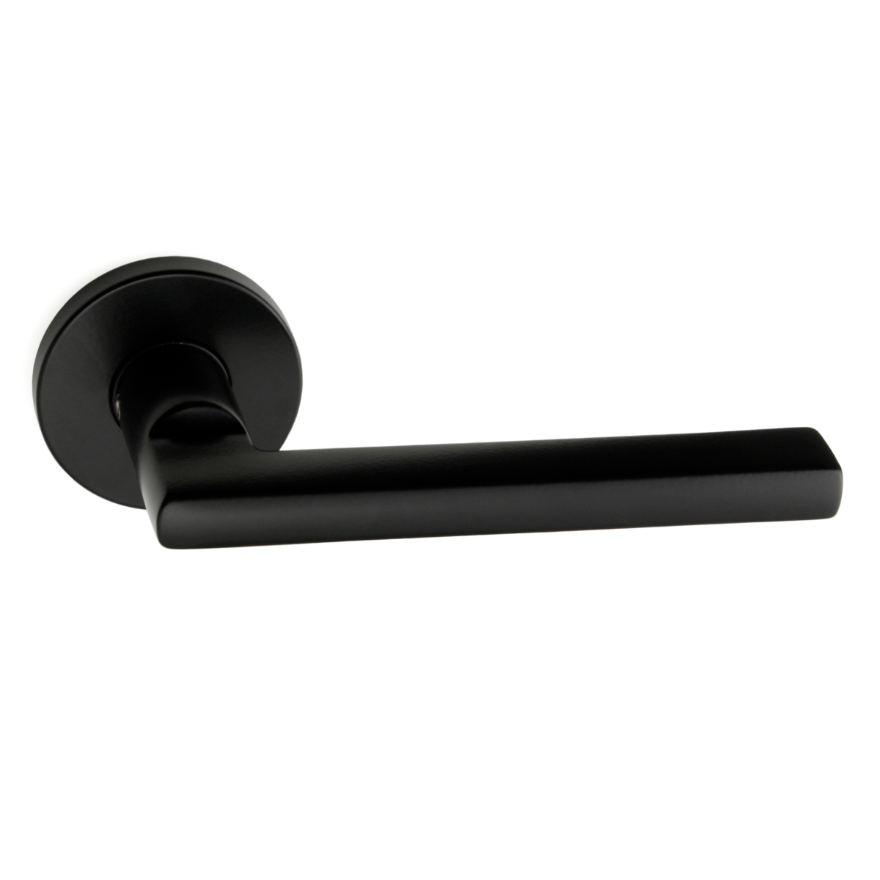 Paire de poignées de portes Evan Noir Mat