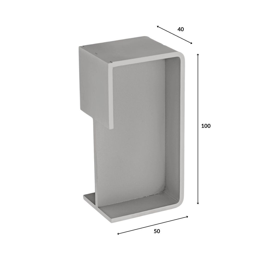 Poignée encastrée Inox mat 100 mm