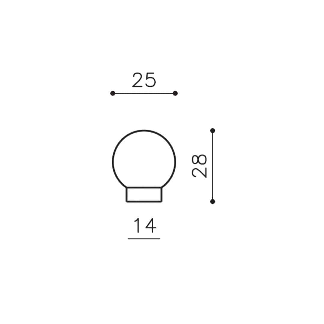 Butée de porte Boule 28 mm Laiton Murale ou Sol