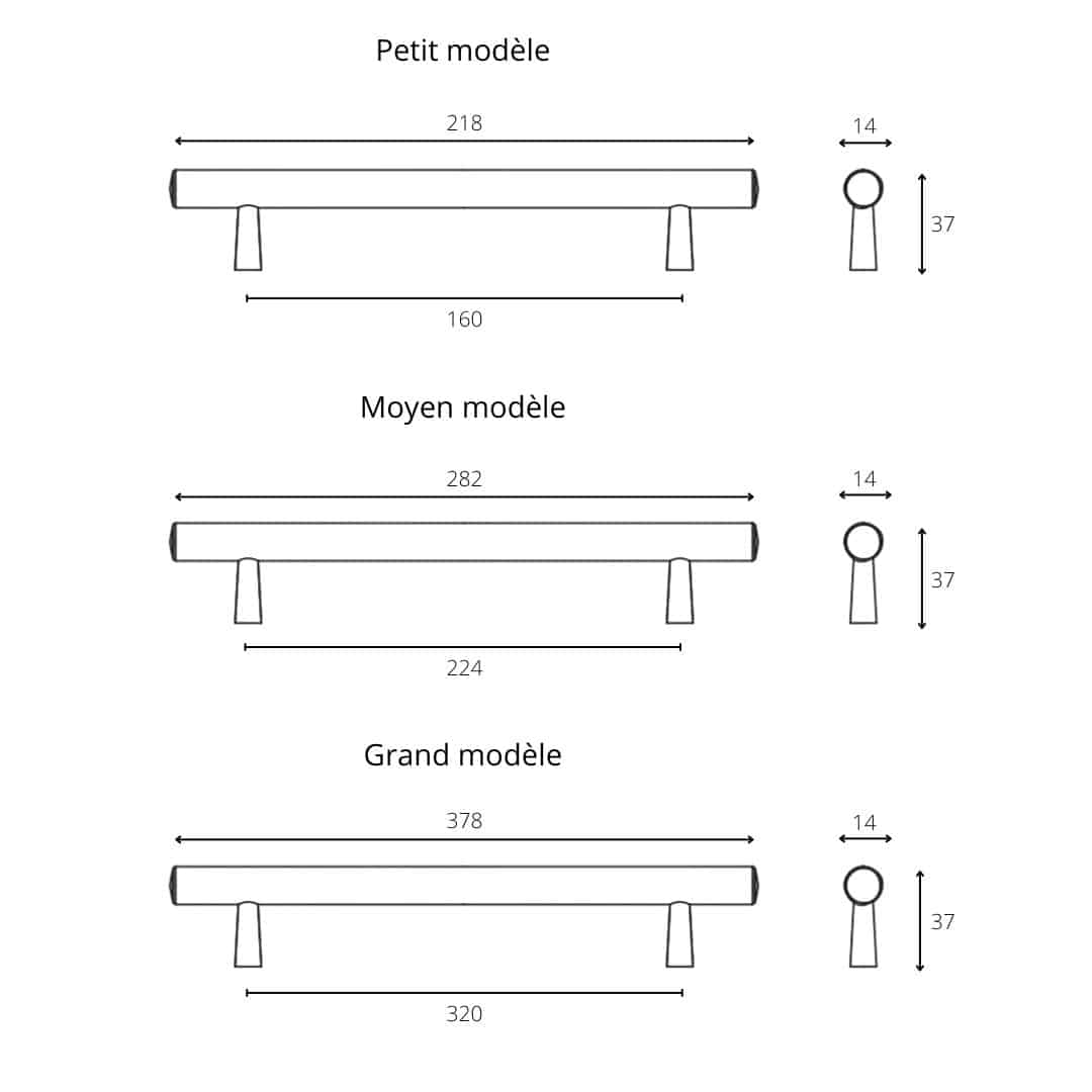 Poignée de meuble Brooke Bois
