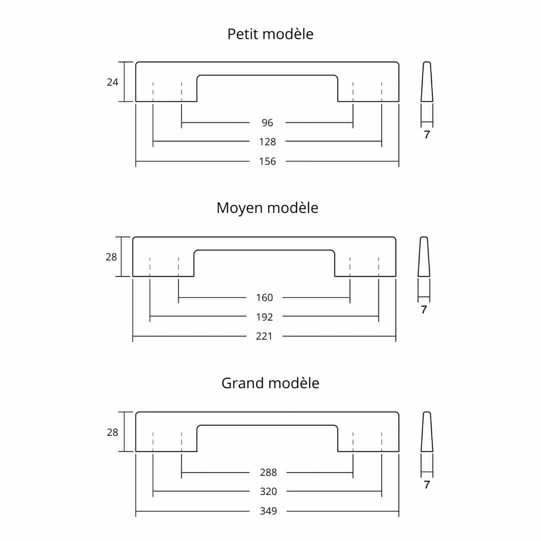 Poignée de meuble Dolan Aluminium