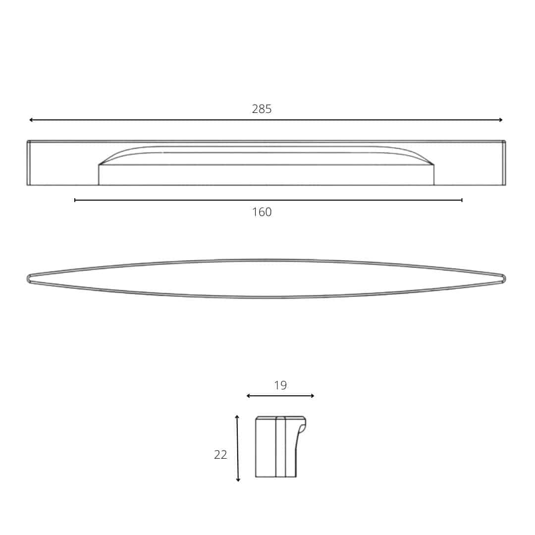 Poignée de meuble Blaise Noyer Clair Laqué