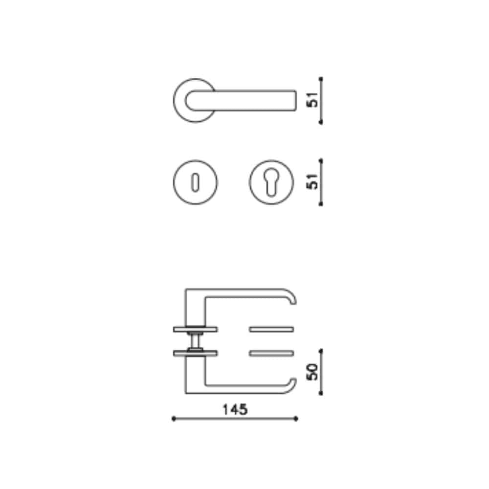 Paire de Poignées de Portes J. Colombo