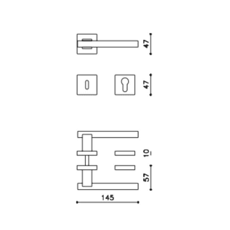 Paire de Poignées de Portes F. Sargiani