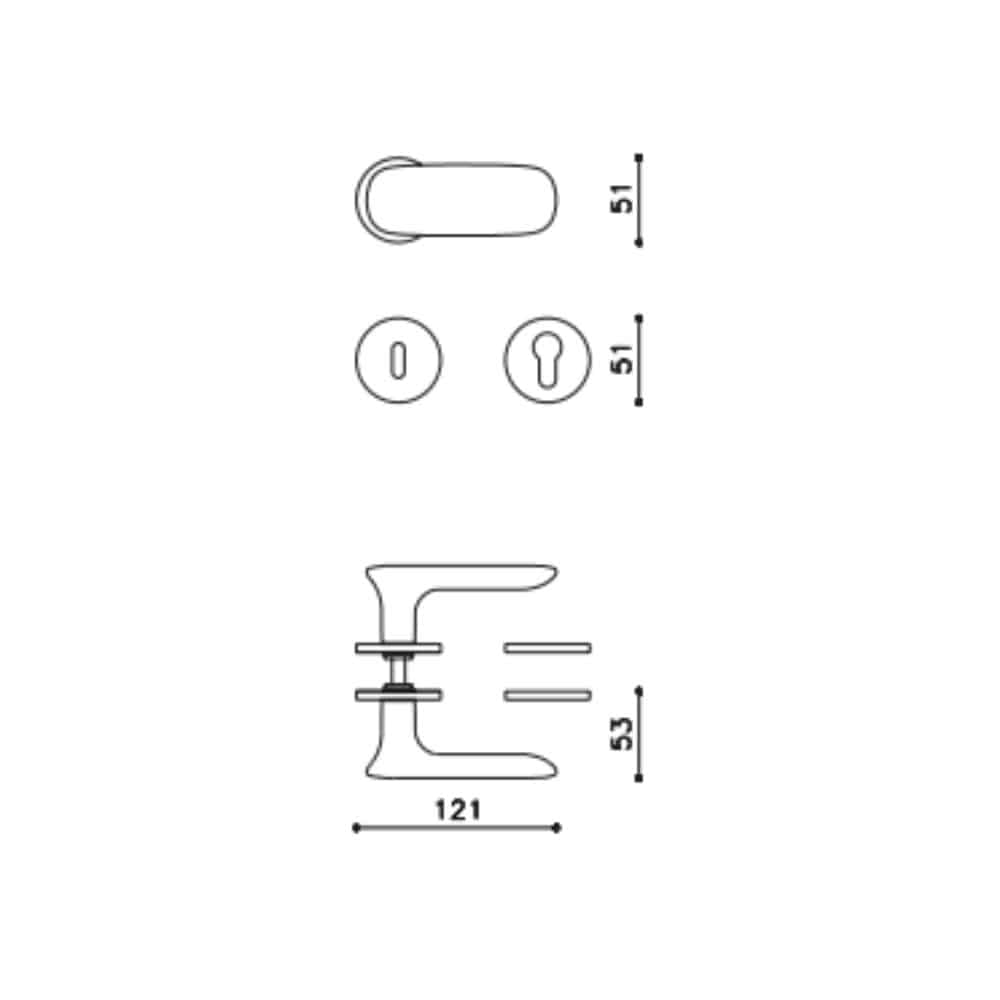 Paire de Poignées de Portes P. Urquiola