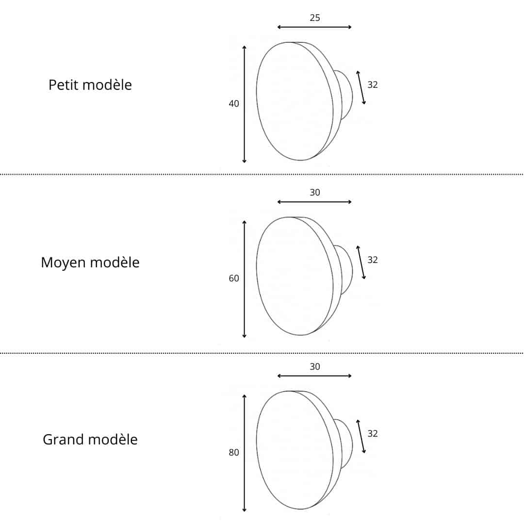Bouton de meuble Arthur Porcelaine Graphique