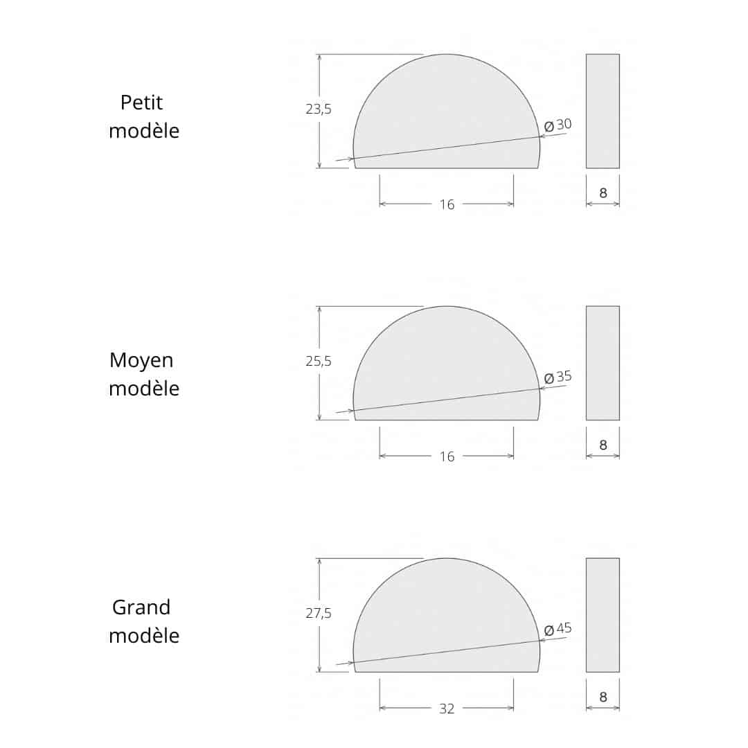 Bouton de meuble Calypso Aspect inox