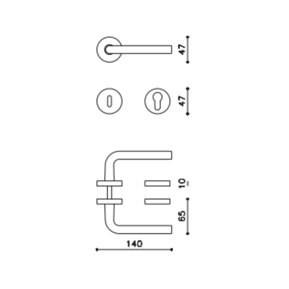 Paire de Poignées de Portes Raffaella