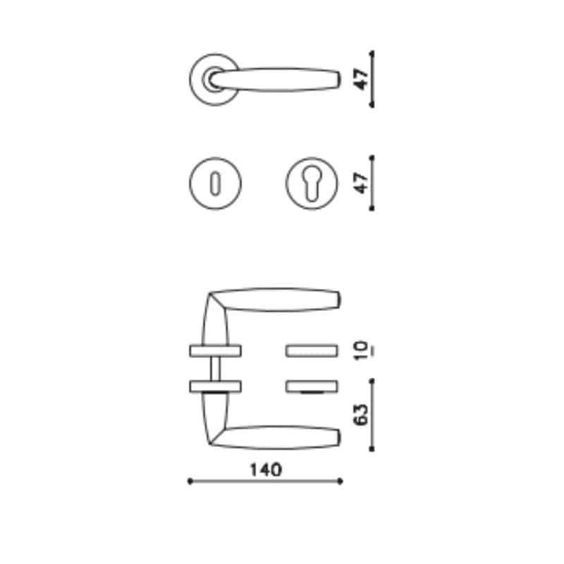 Paire de Poignées de Portes Aurélie