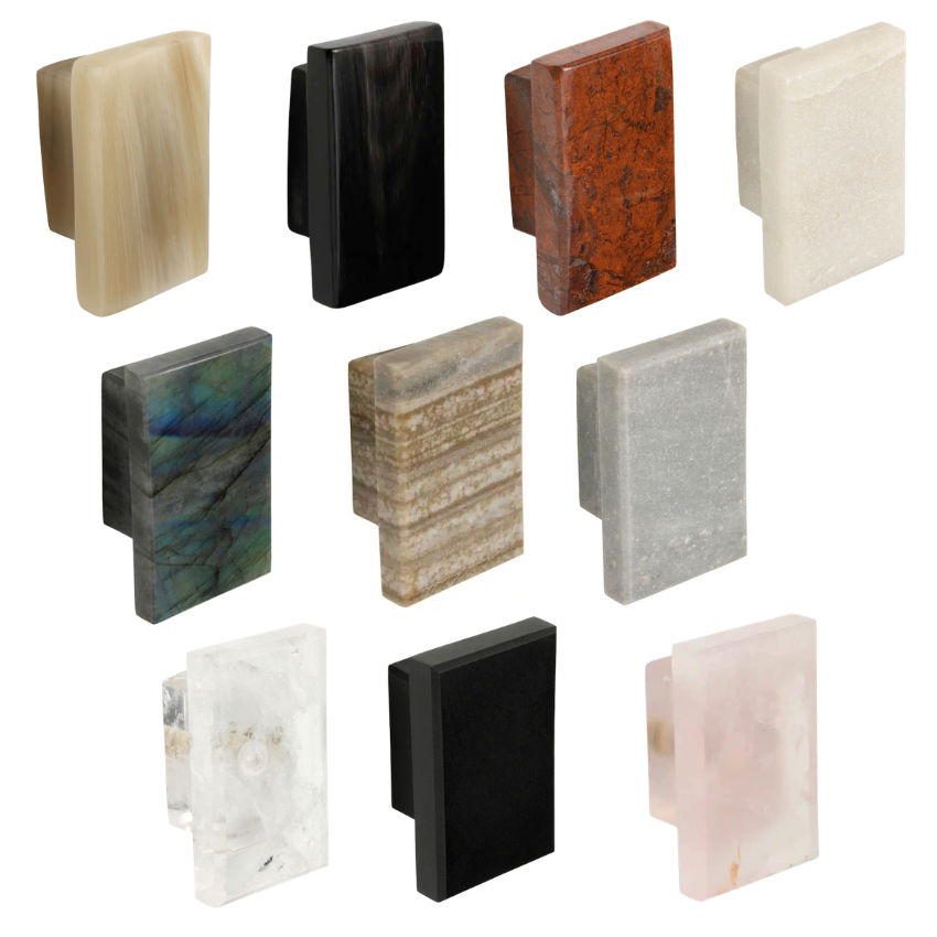 Bouton de meuble Rectangle en Pierre Naturelle
