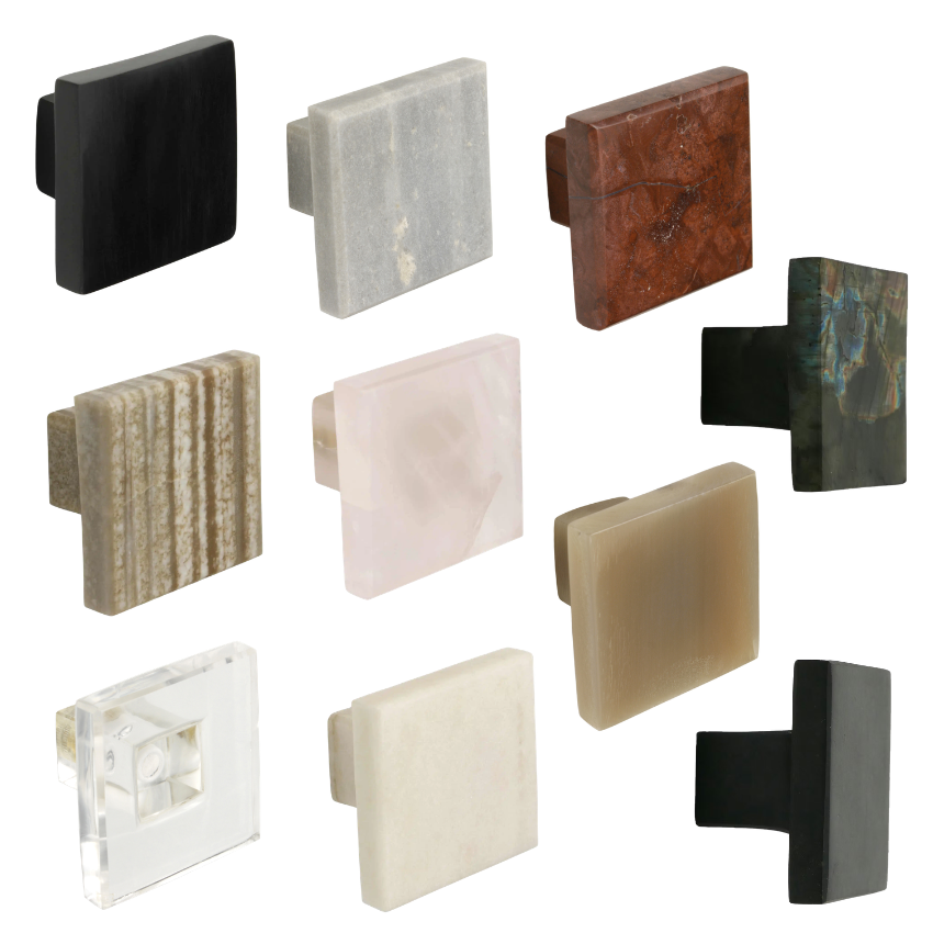Bouton de meuble Carré en Pierre naturelle