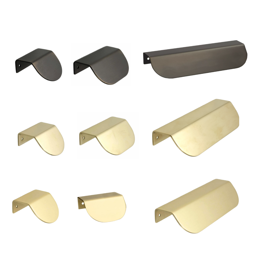 Poignée de tranche arrondie Laiton