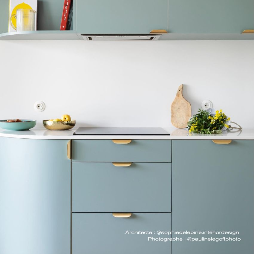 Poignée de tranche arrondie Laiton 150 mm