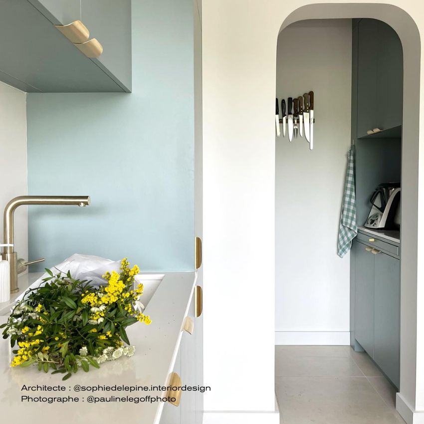 Poignée de tranche arrondie Laiton 150 mm