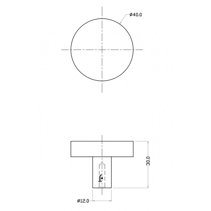 Bouton de meuble Dora rond Laiton massif