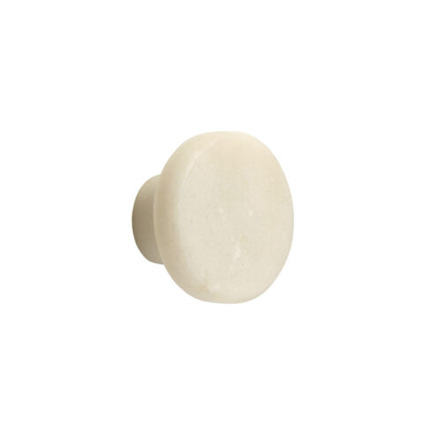 Orbite white marble furniture knob Hardware