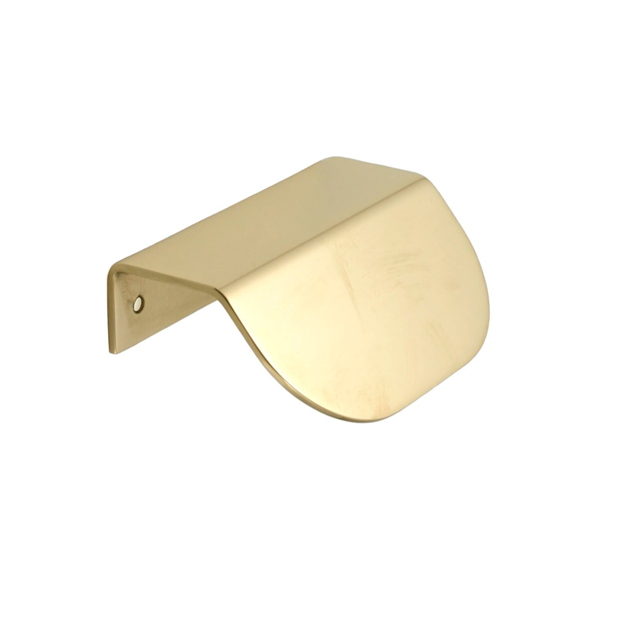 Rounded slice handle, brass 75 mm