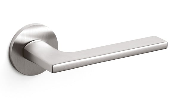 Pair of J. López stainless steel door handles