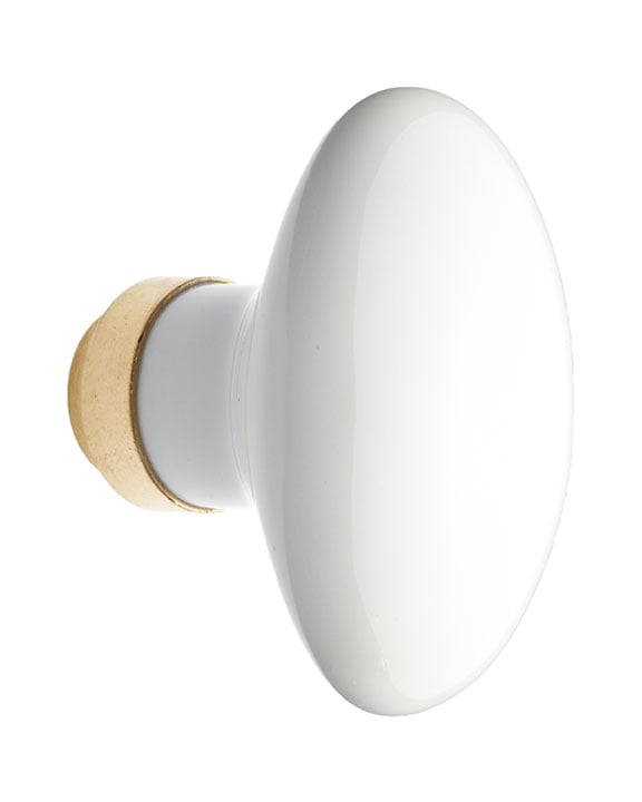 Door knobs 01900 porcelain-olive-brass